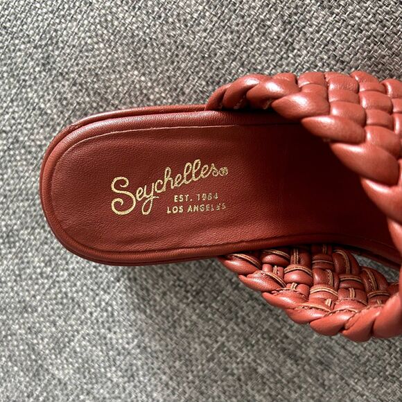 Seychelles Novelty Platform Heel Sandals 8.5 Terracotta - Picture 9 of 13